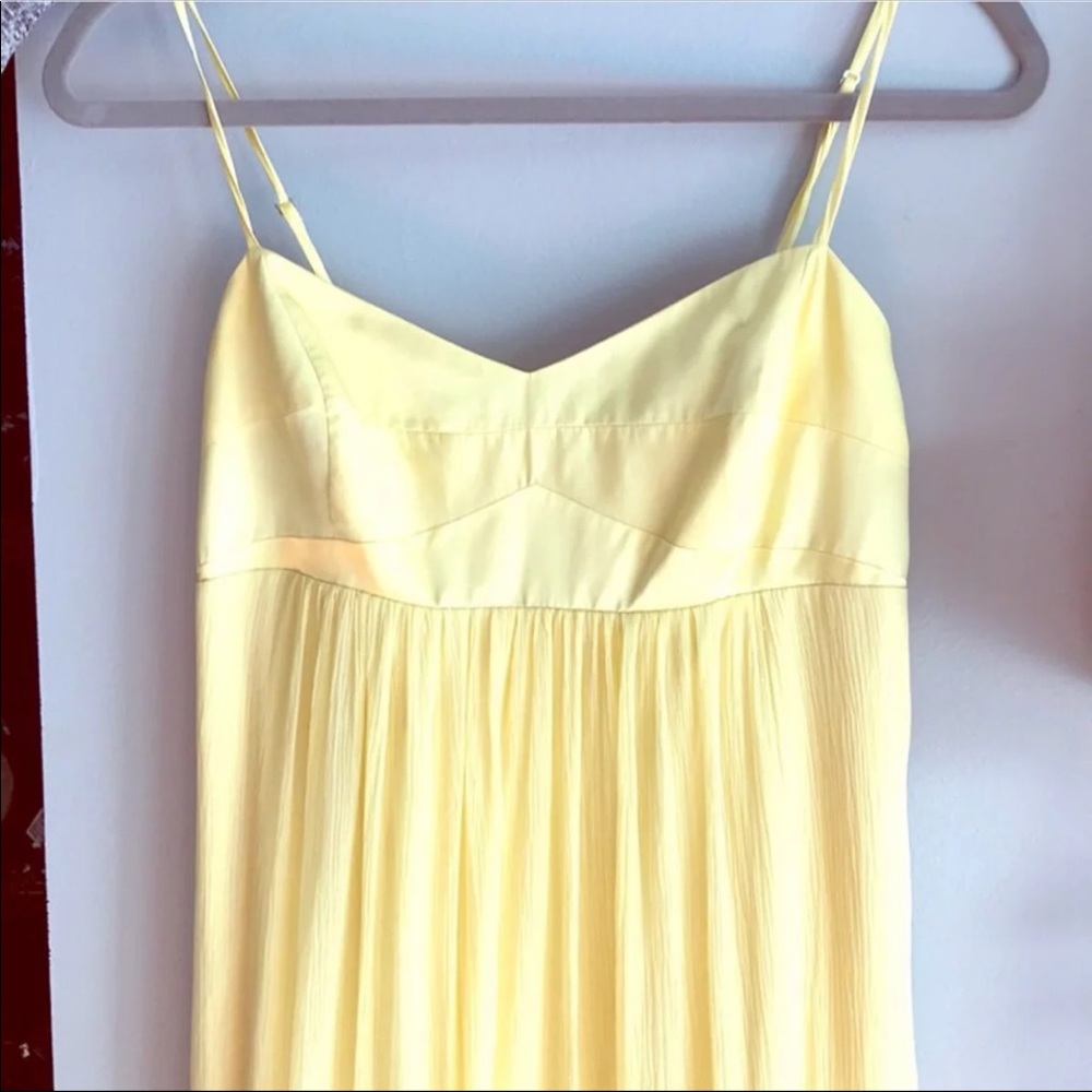 BCBG yellow chiffon maxi